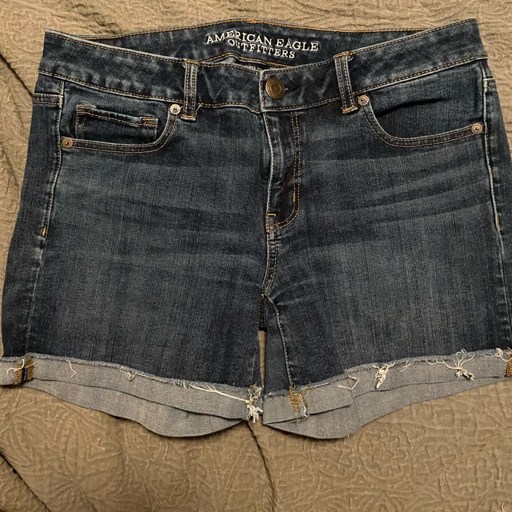 AE denim shorts